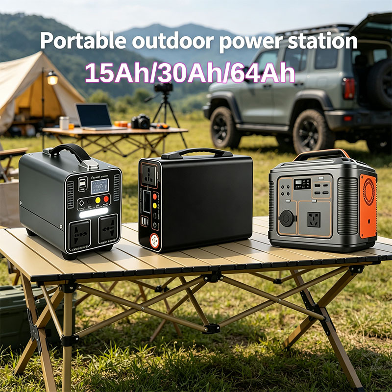 Outdoor Power Adapter Usb C - 300Wのポータブル電源。220V対応。屋外でのエネルギー貯蔵、15Ah/30Ah/64Ahのバッテリー容量。キャンプや家庭でのバックアップ電源として。