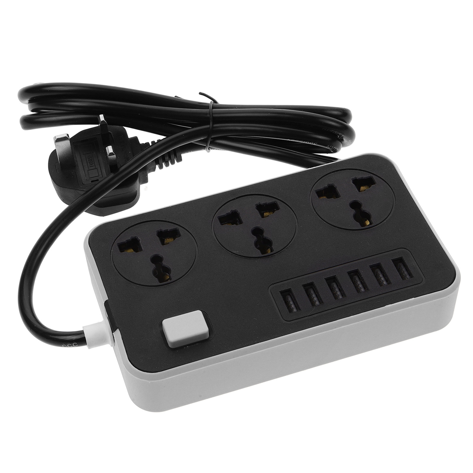 Outdoor Use Power Strip - 旅行用電源タップ、USBポート付き、縦型、多機能電源コンセントパネル、持ち運び可能、サージ保護機能付き、屋外用、イギリス式プラグ