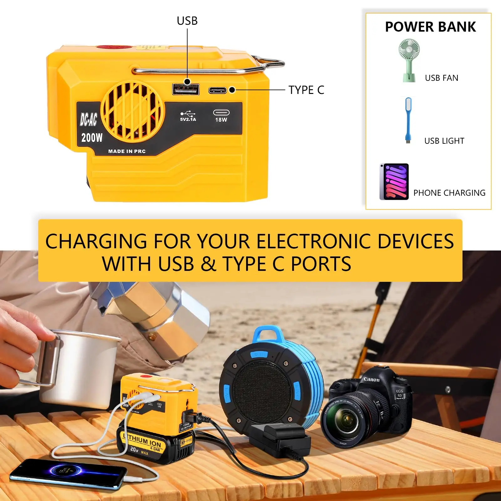 屋外キャンプ用発電機 Dewalt 20V バッテリー用 2 - Ac Outdoor Power のレビューと価格