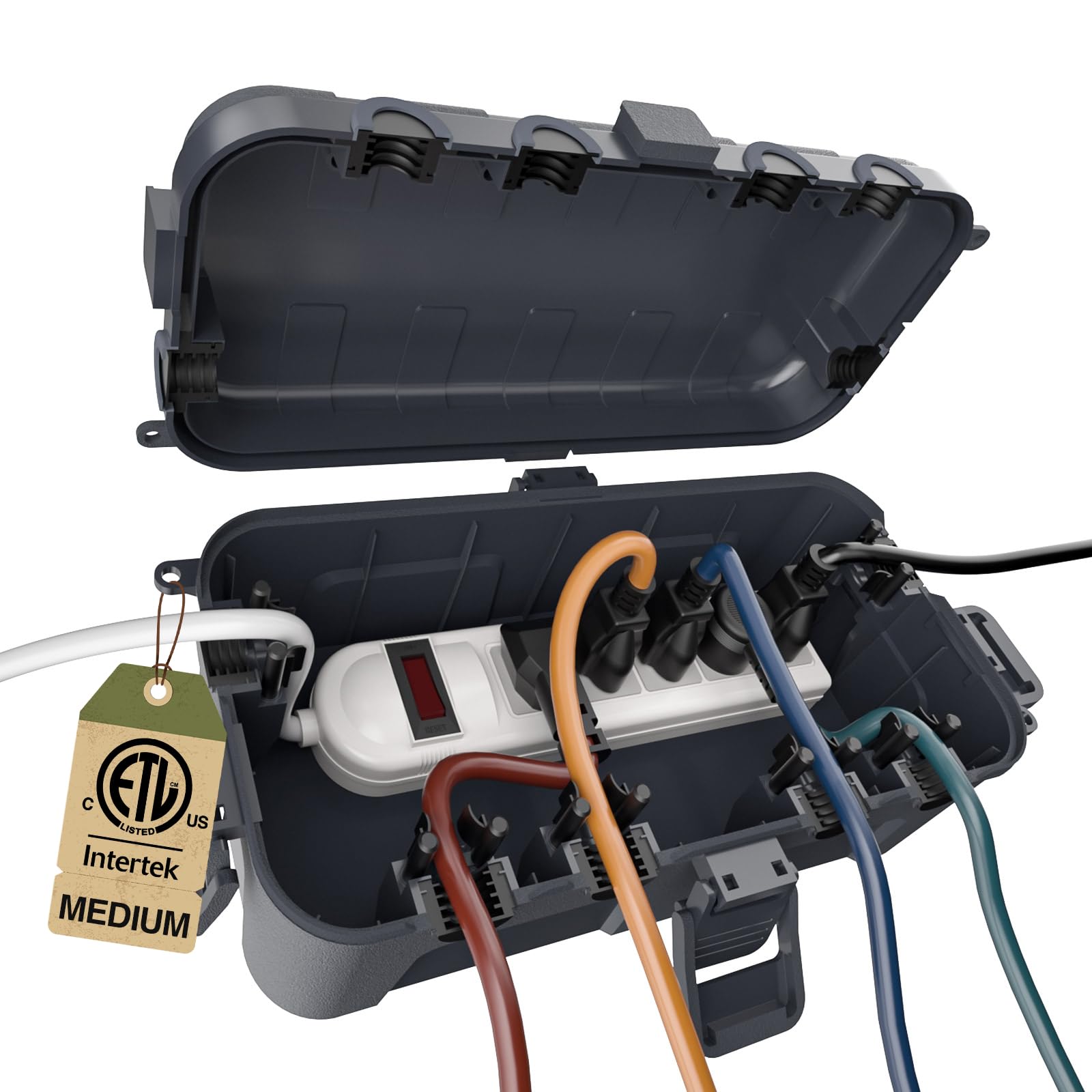 耐候性のある延長コードカバー。屋外用電気ボックスで、ガーデン - Outdoor Use Power Strip のレビューと価格