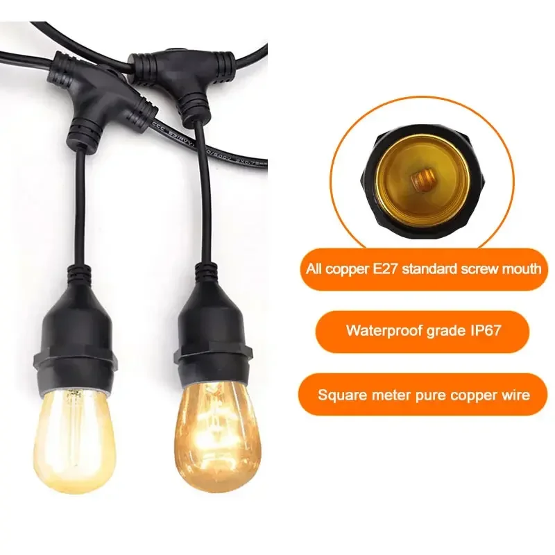 防水LEDストリングランプホルダー,果樹園,庭,結婚式,屋外 - Outdoor Power Strip Weatherproof のレビューと価格
