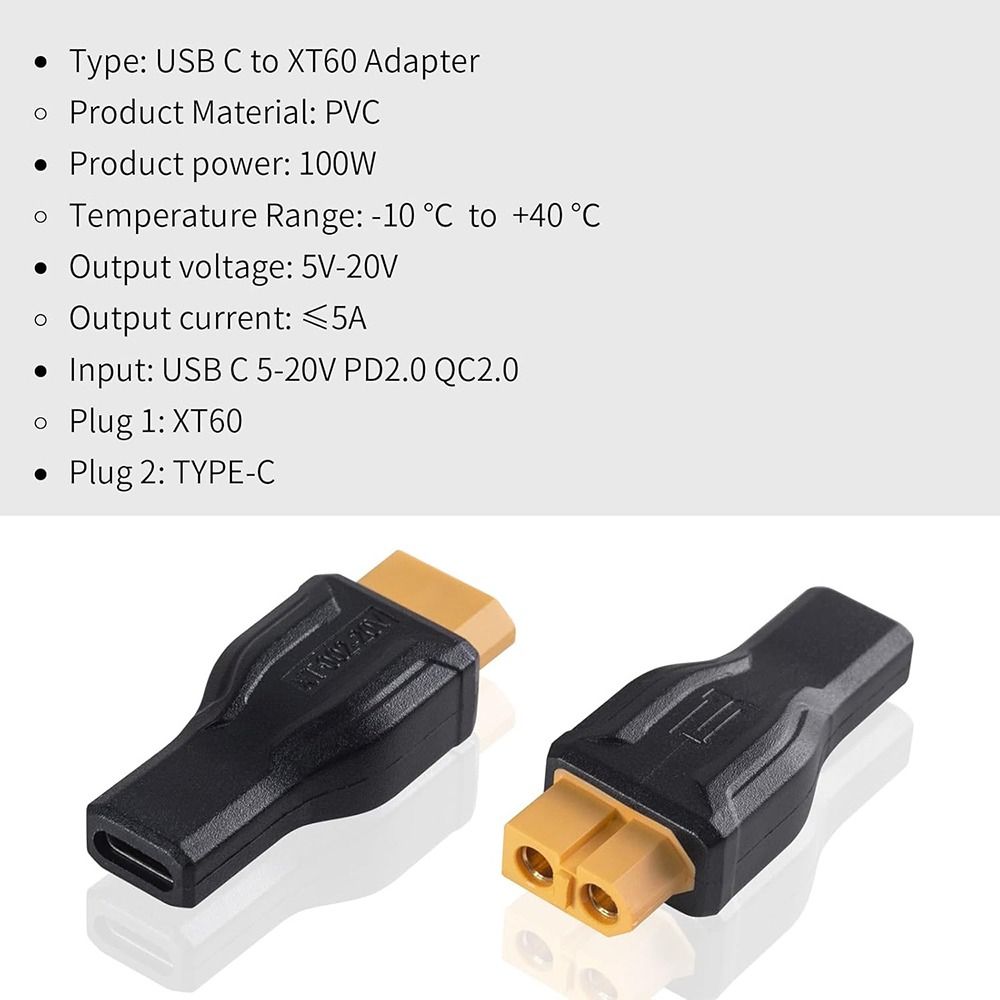 5525 7450 USB C - XT60 アダプター 2 - Outdoor Power Adapter Usb C のレビューと価格