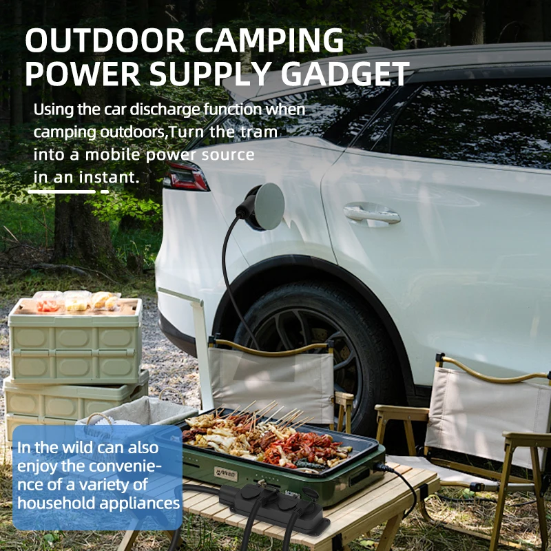ポータブル16A 4KW V2Lケーブル 電気自動車サイドデ - Ac Outdoor Power のレビューと価格